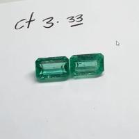 3.33 Ct. Colombian Emerald Pair 