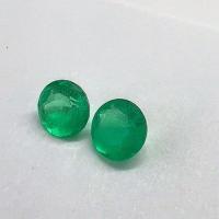 4.12 Ct. Colombian Emerald Round  Pair ( Calibrated )