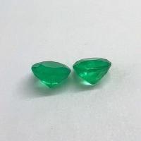 4.12 Ct. Colombian Emerald Round  Pair ( Calibrated )
