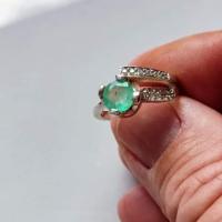 0.73 Ct.  Colombian Emerald Ring 
