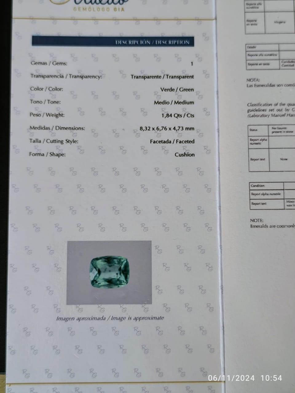 1.84 Ct. Colombian Emerald 