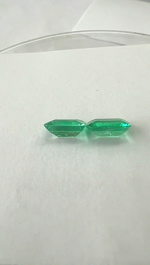 2.91 Ct.  Colombian Emerald Pair (Exceptional)