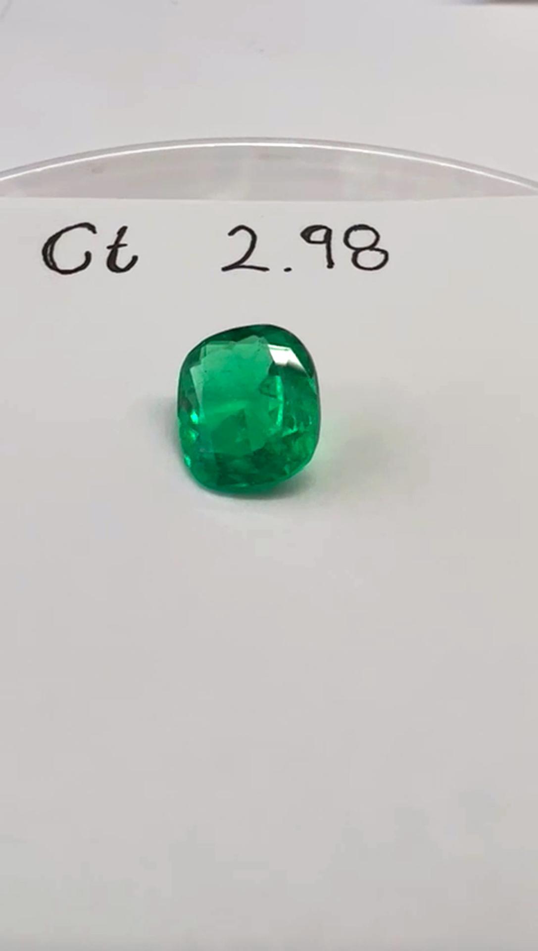 2.98 Ct. Colombian Emerald (Exceptional) 