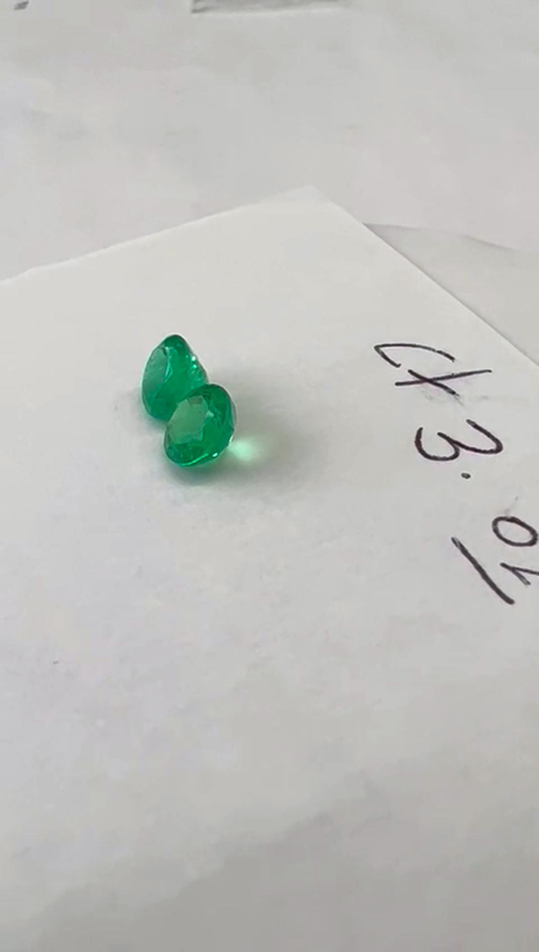 3.02 Ct. Colombian Emerald Pair ( Round)
