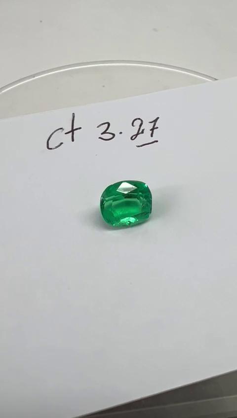 3.27 Ct. Colombian Emerald  (Cushion)