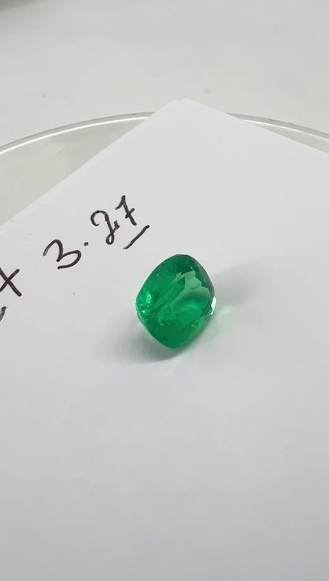 3.27 Ct. Colombian Emerald  (Cushion)
