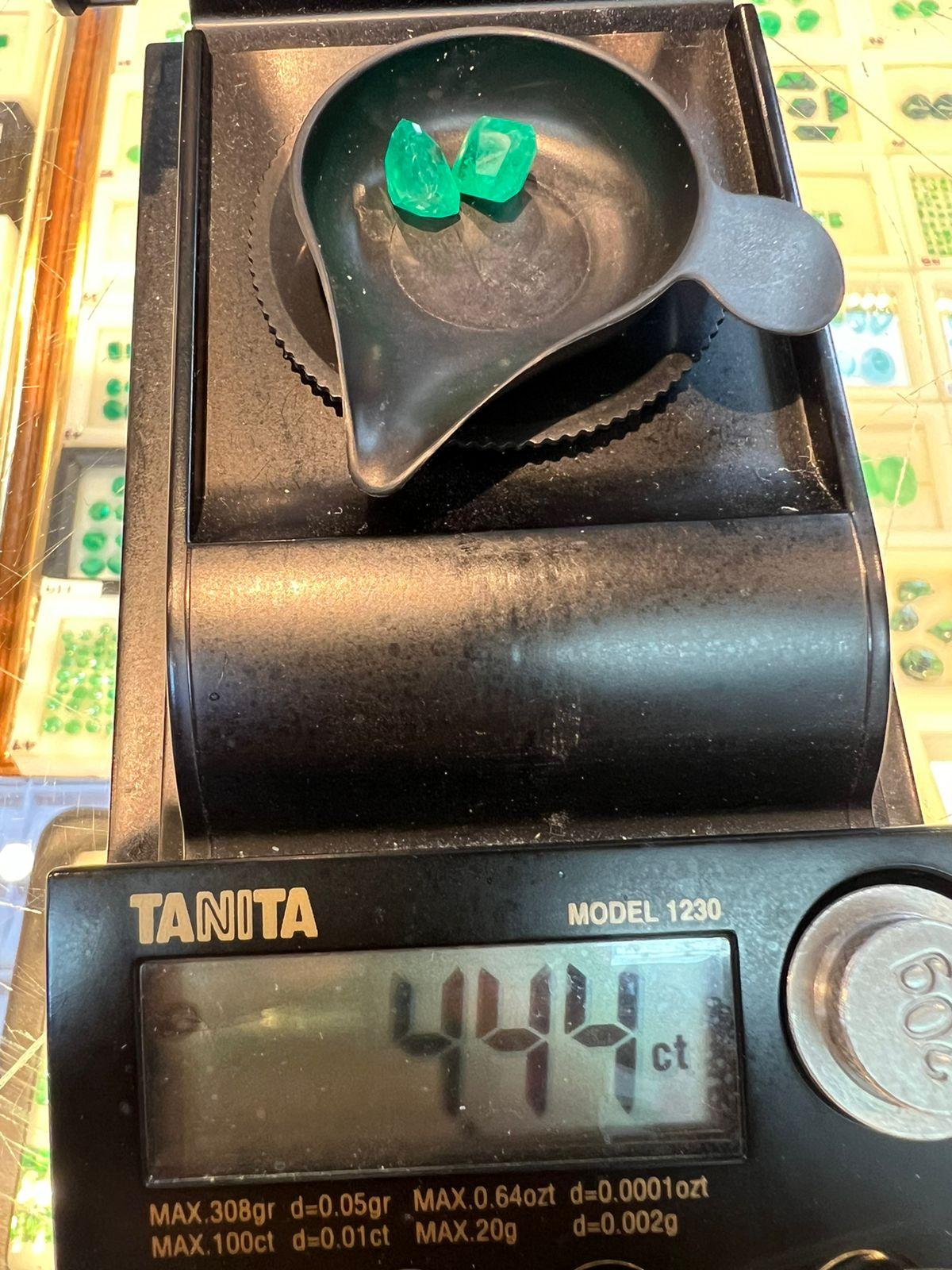 4.44 Colombian Emerald Pair