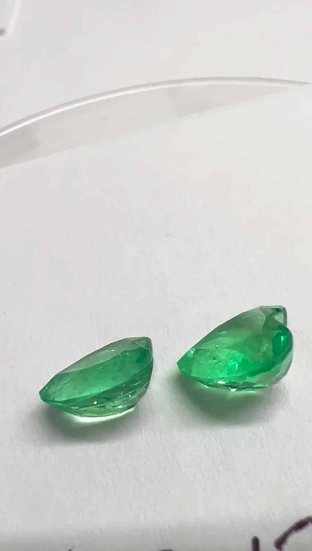 6.15 Ct. Colombian Emerald Pair ( Heart Cut ) 