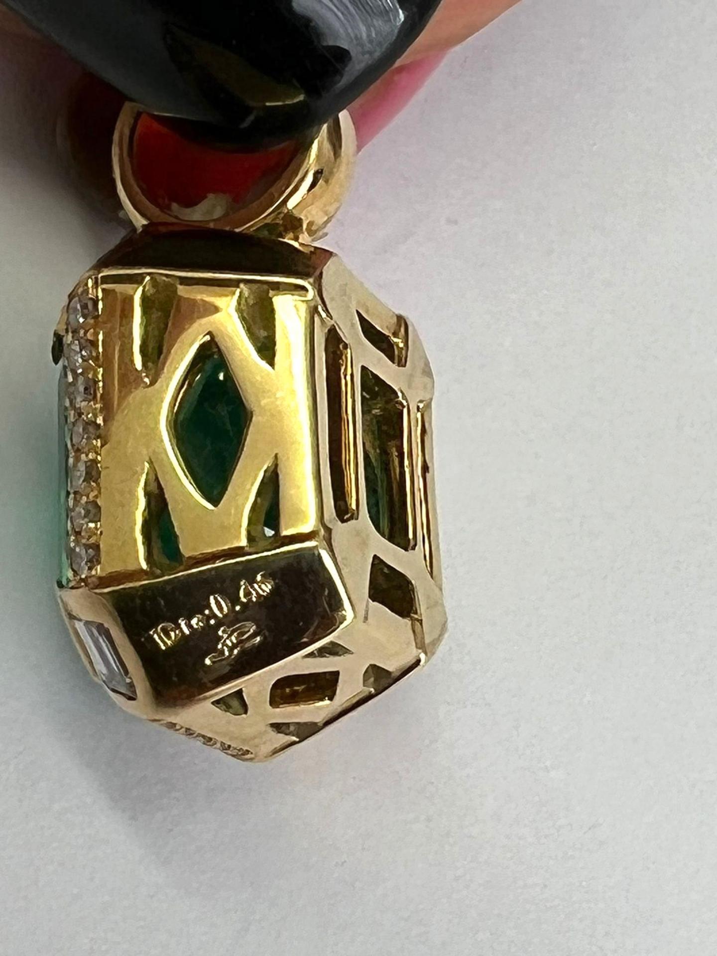 Colombian 3.99ct Emerald &  Diamond Pendant