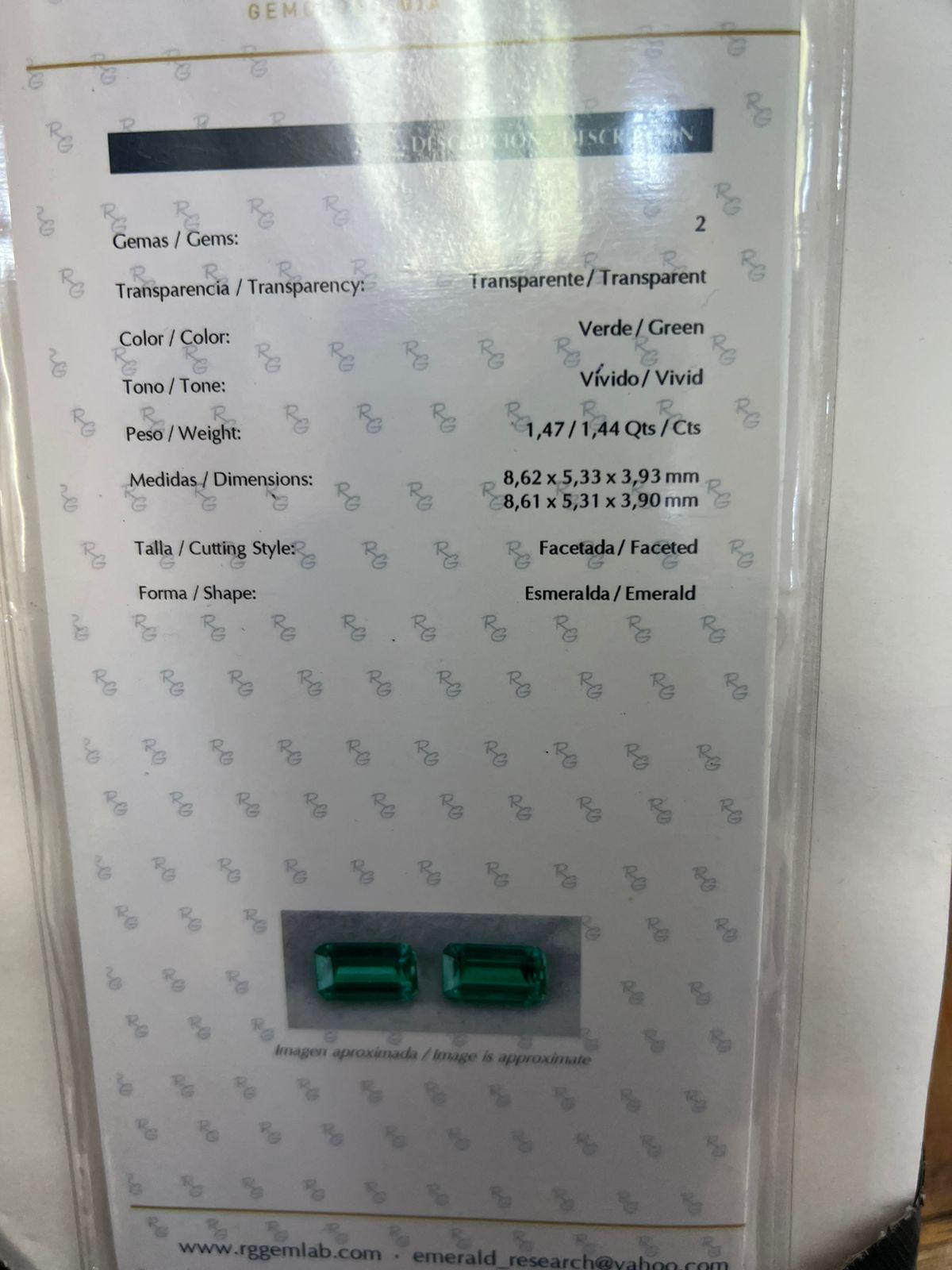 2.91 Ct.  Colombian Emerald Pair (Exceptional)