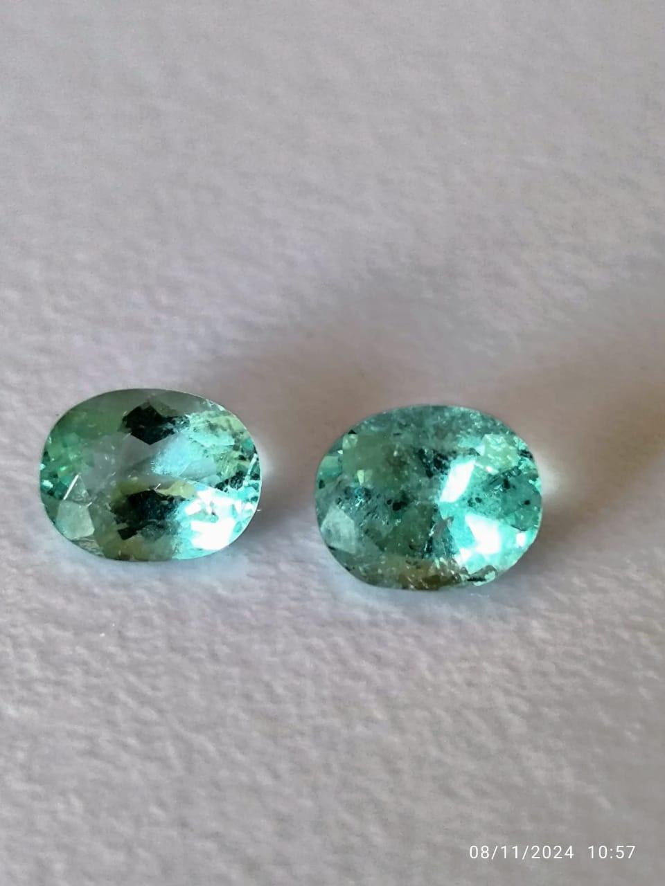 1.33 Ct. Colombian Emerald Pair (Oval)