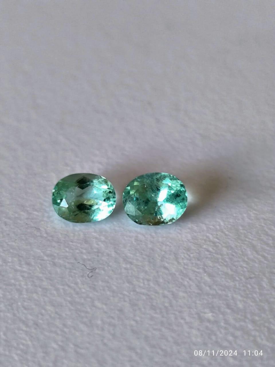1.33 Ct. Colombian Emerald Pair (Oval)
