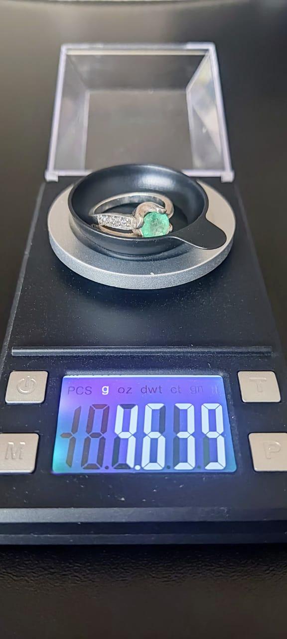 0.73 Ct.  Colombian Emerald Ring 