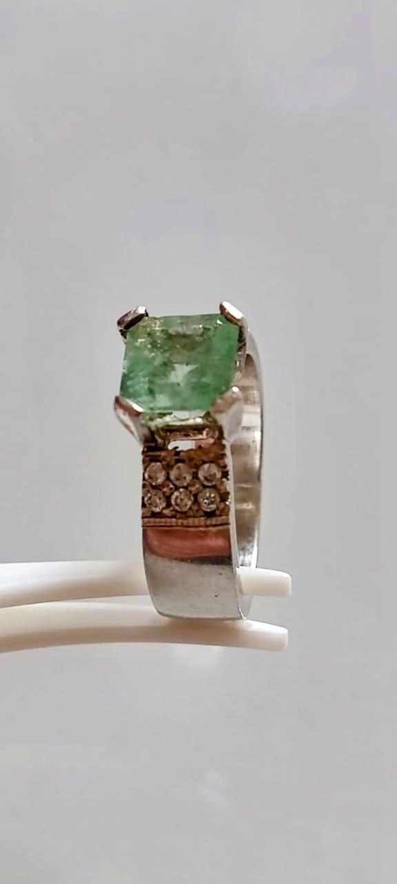 1.08 Ct. Colombian Emerald Ring 